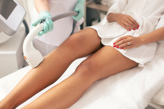 leg vein treatment done on model