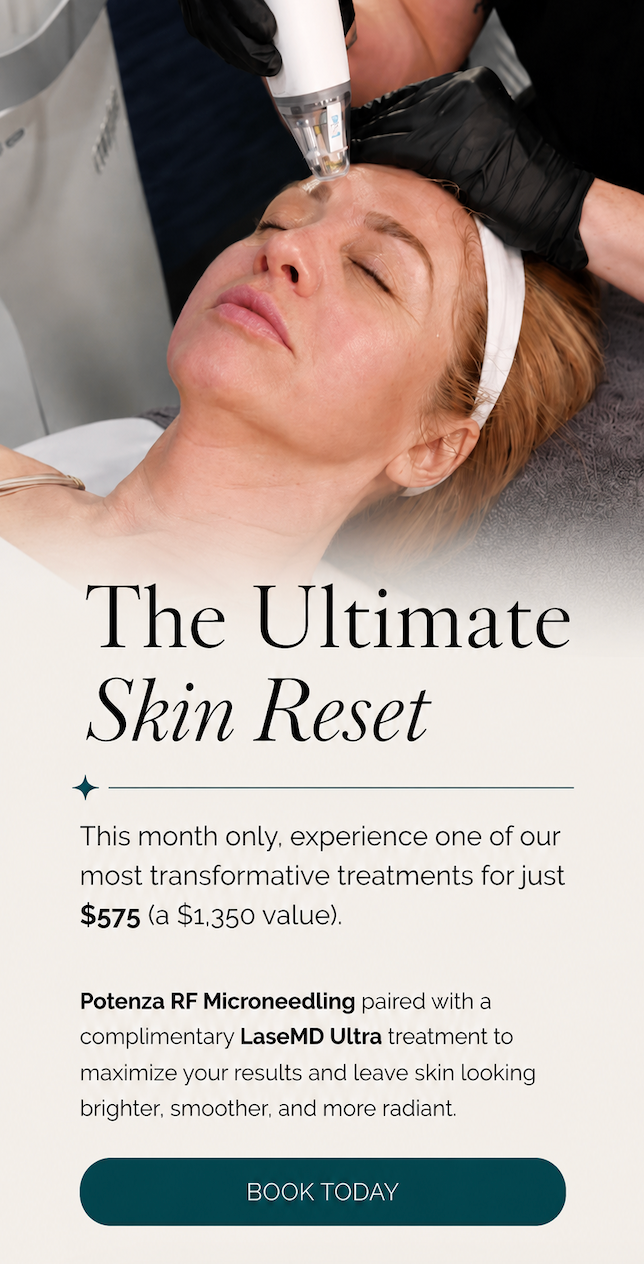 model getting microneedling banner